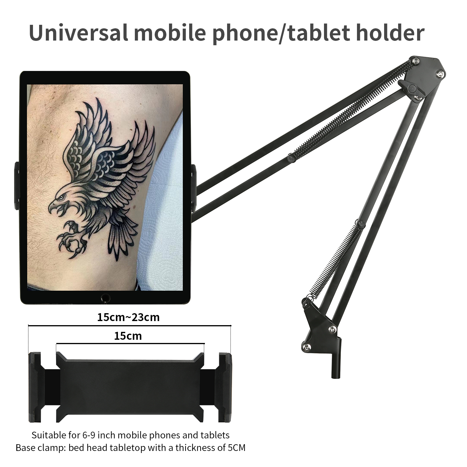 TAIDU Multi-Functional Double Holder Tattoo Bench with Light and Socket