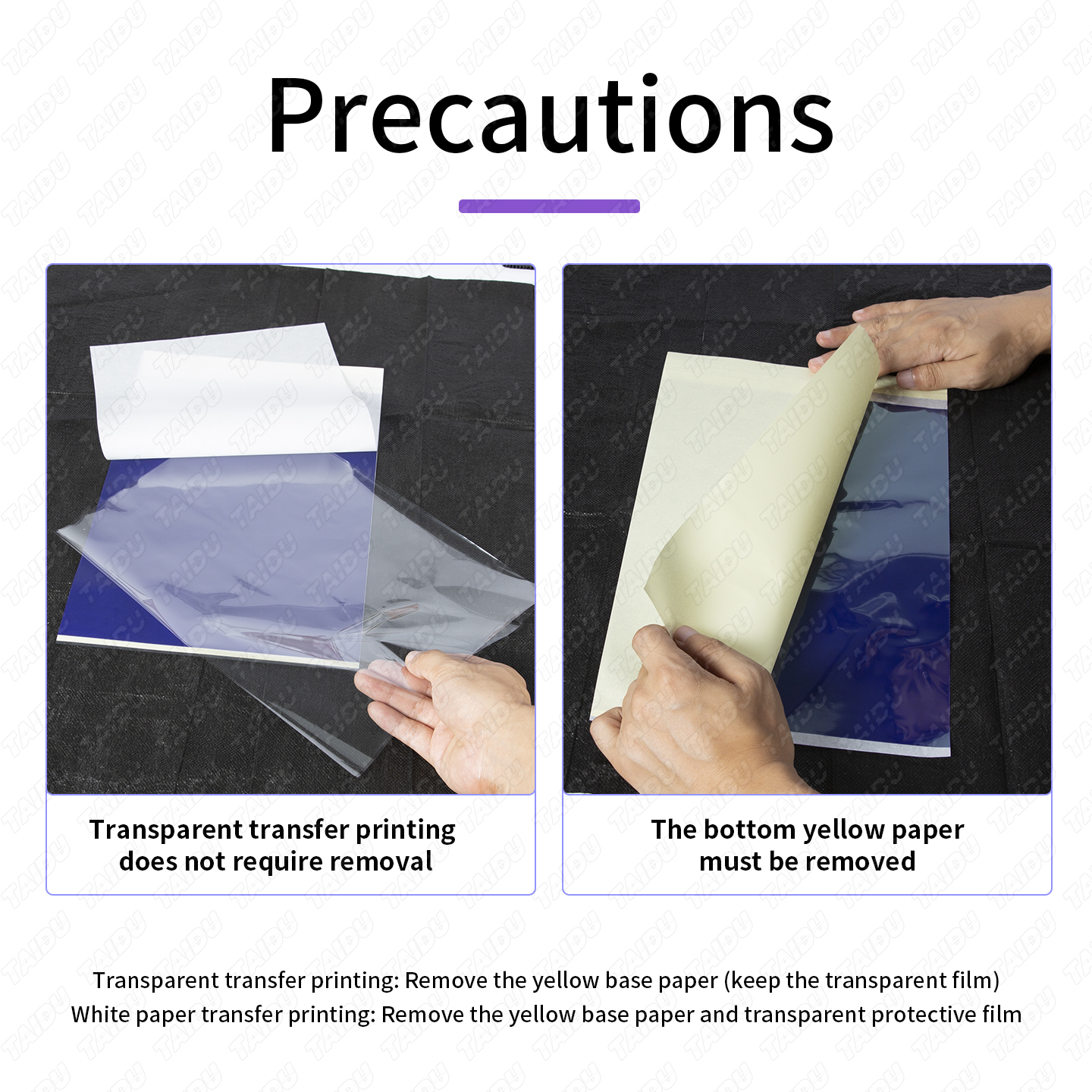 Taidu 5D double-layer transfer paper（Both white paper and transparent paper can be printed on.）
