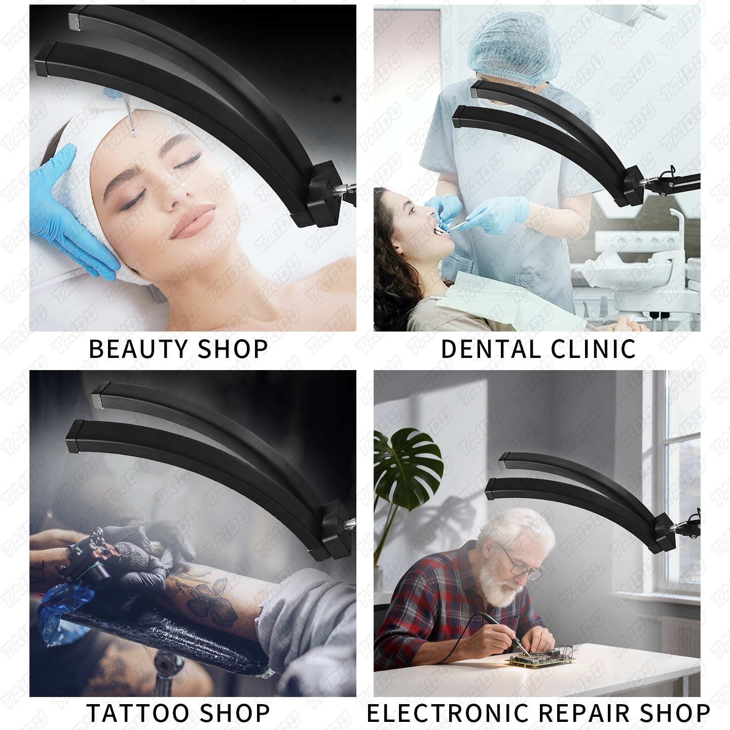 TAIDU Professional Tattoo Workstation with Foldable Half-Moon Light