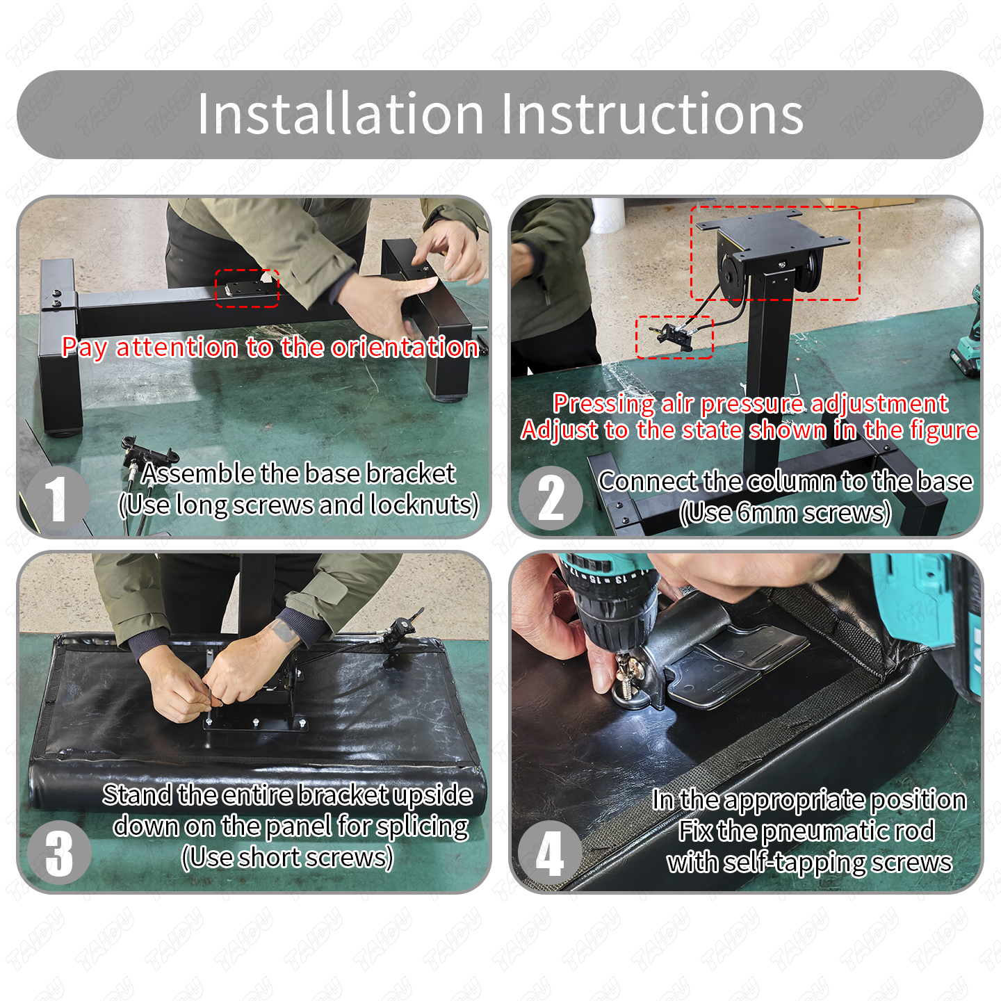 TAIDU ST-34 Multifunctional Pneumatic Armrest – Stable & Non-Wobbly