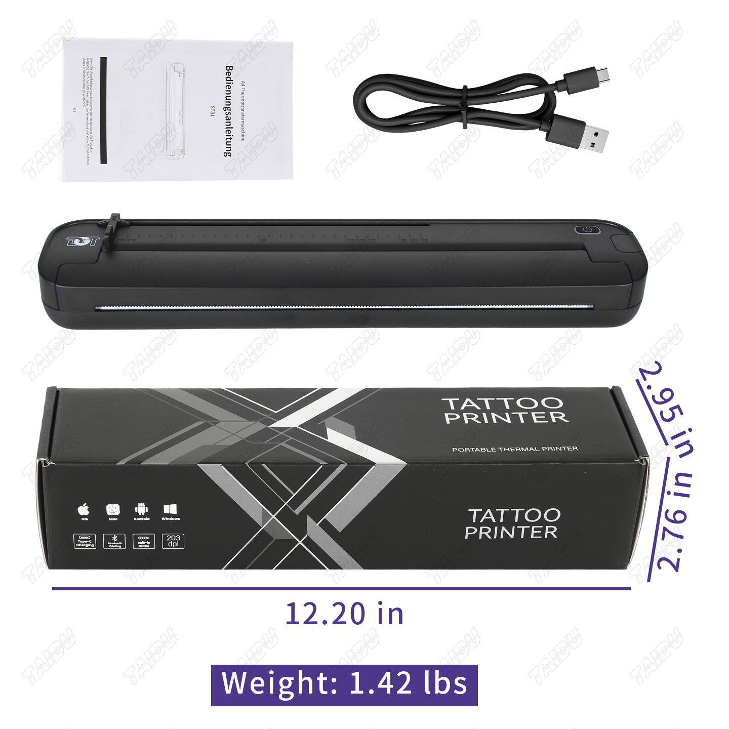 TAIDU New ST81 Portable Tattoo Stencil Printer