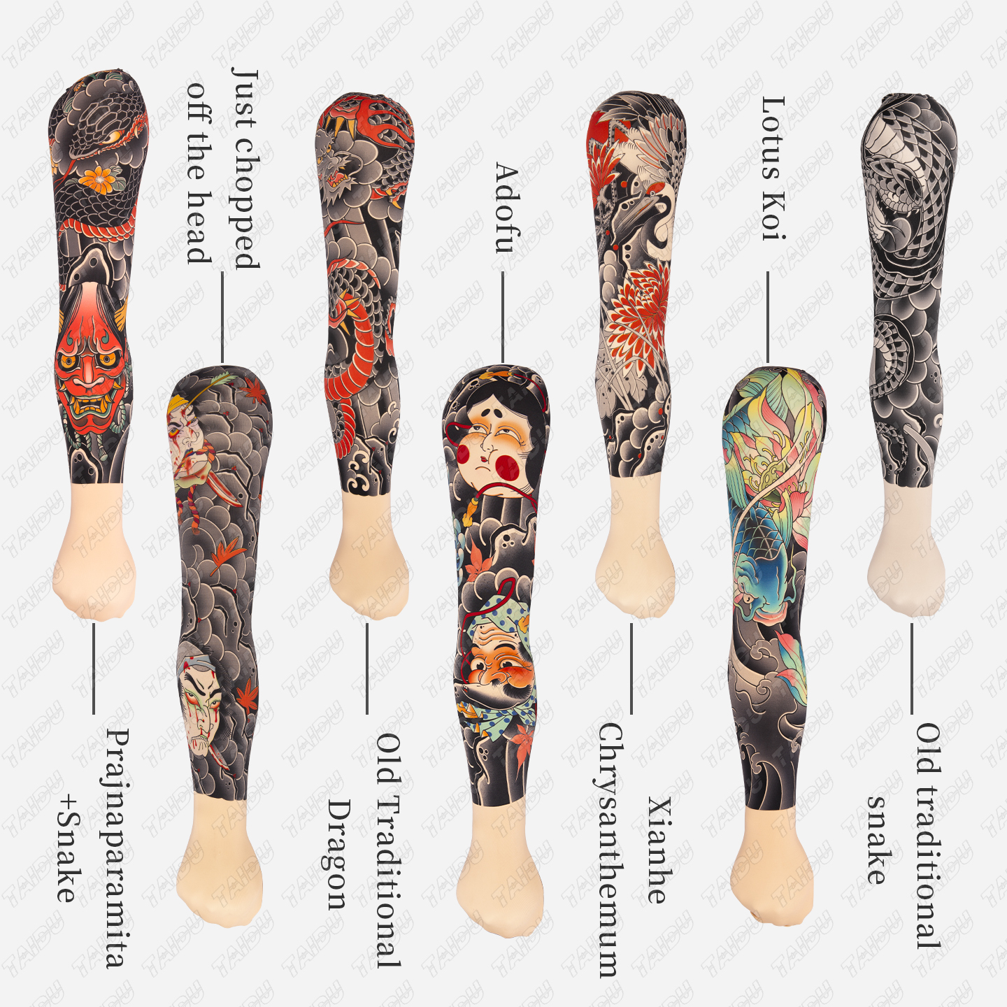 TAIDU Silicone arm tattoo, suitable for practice and display