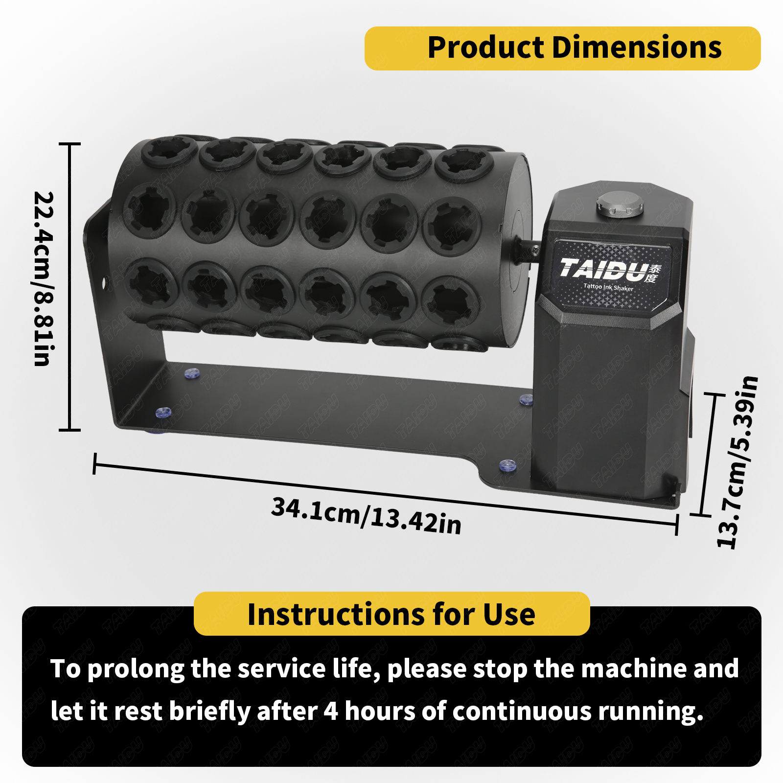 TAIDU New Rotary Tattoo Ink Rack 48h Holes 1oz