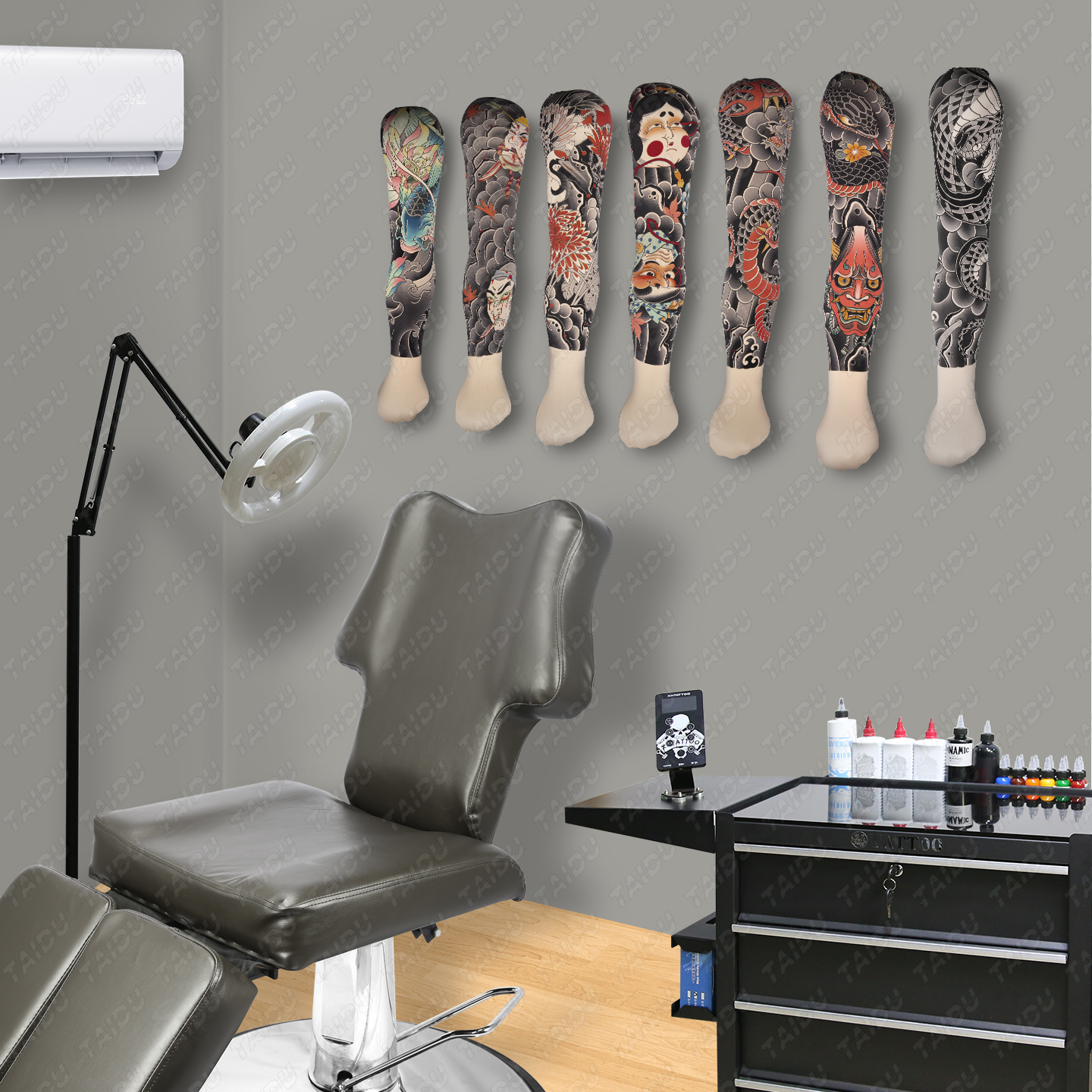 TAIDU Silicone arm tattoo, suitable for practice and display