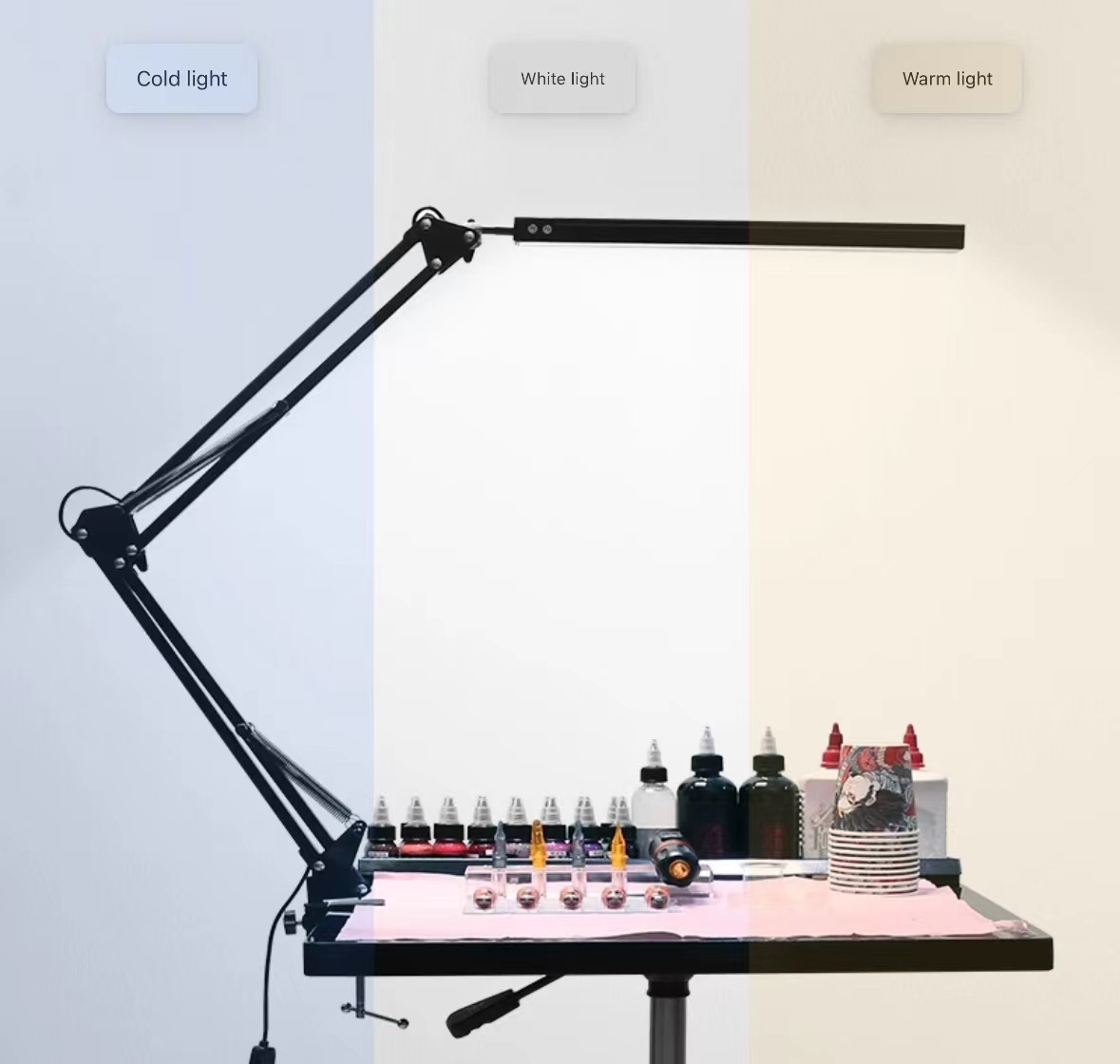 Tattoo folding long arm work lamp super quality table lamp-中国玄虎纹身器材