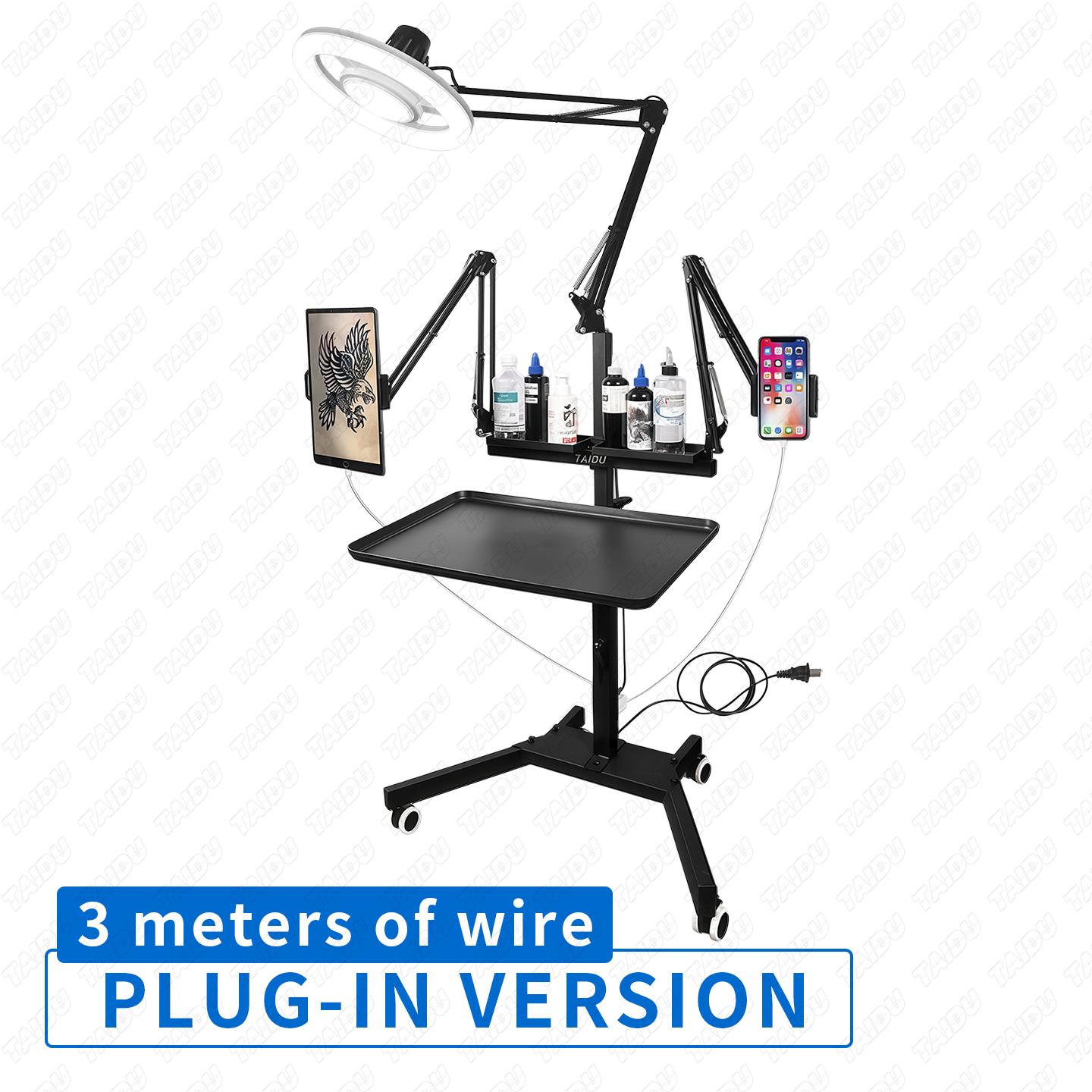 TAIDU X4 Premium Tattoo Workstation Featuring Steering Wheel Design Light