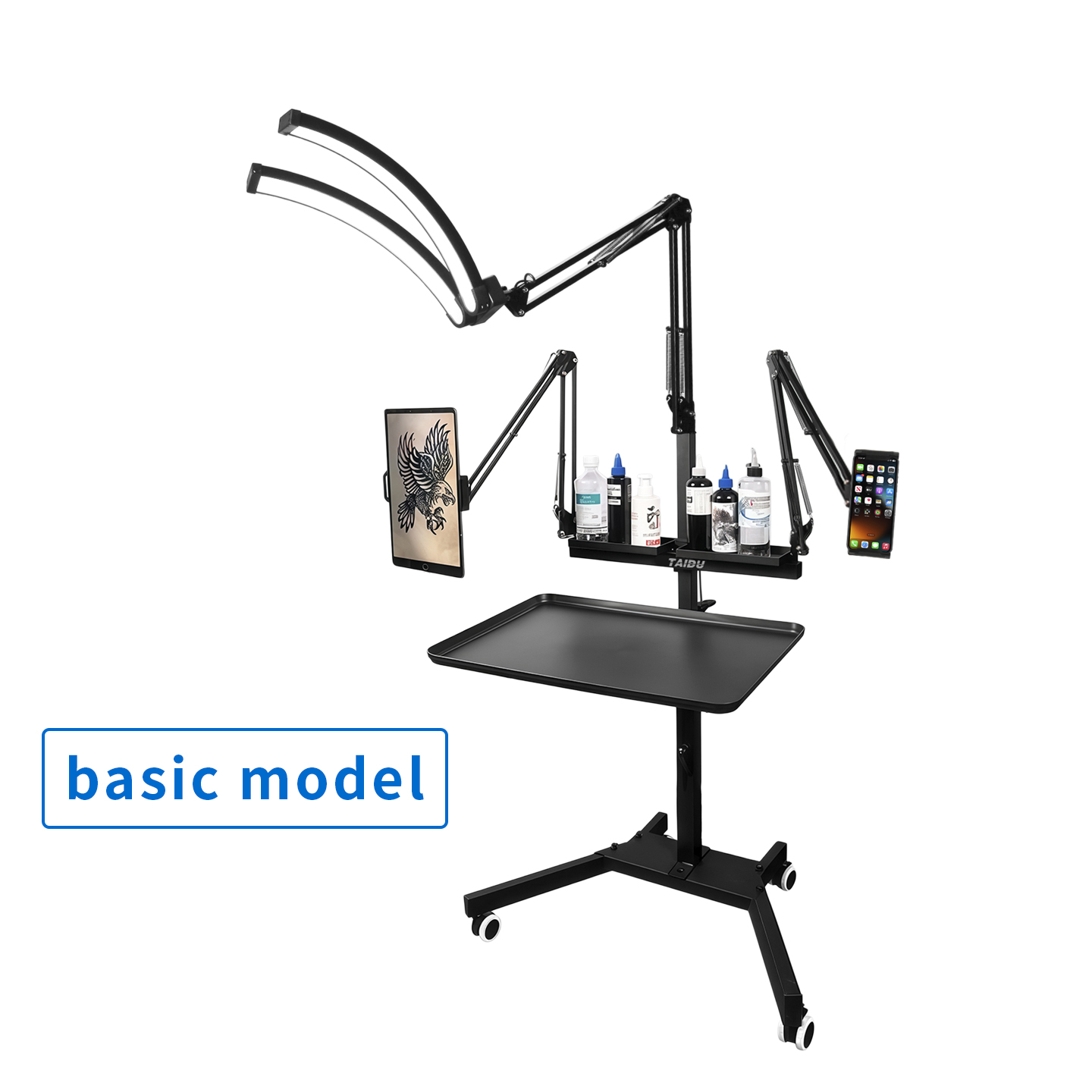 TAIDU X5 Professional Tattoo Workstation with Foldable Half-Moon Light