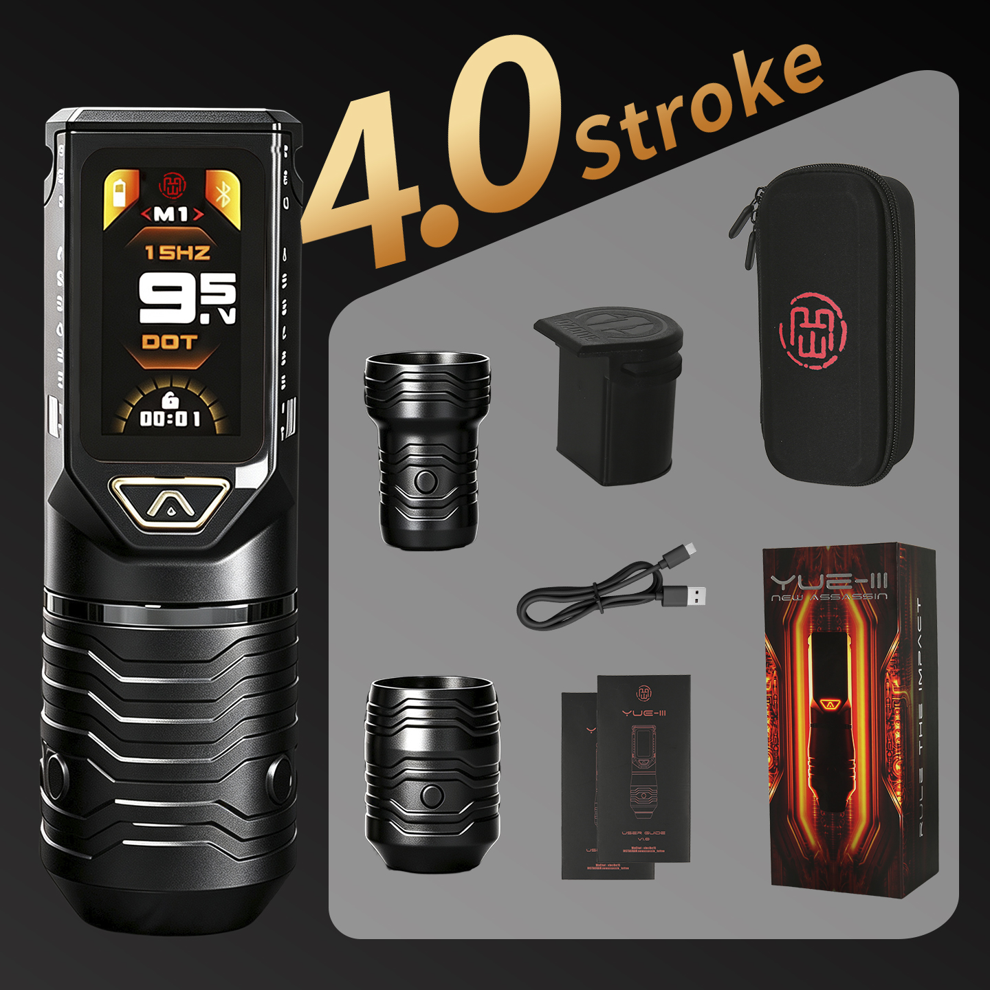 New generation YUE III long-stroke wireless tattoo pen