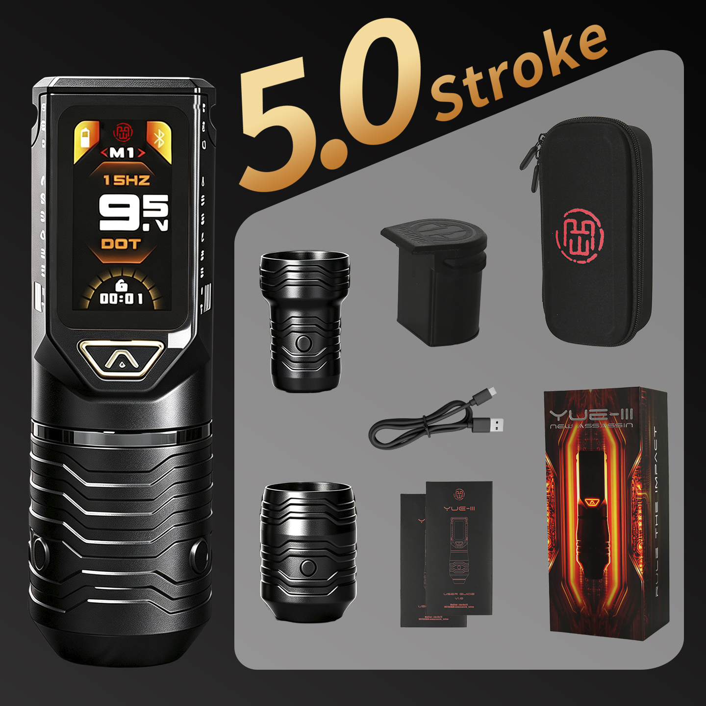 New generation YUE III long-stroke wireless tattoo pen