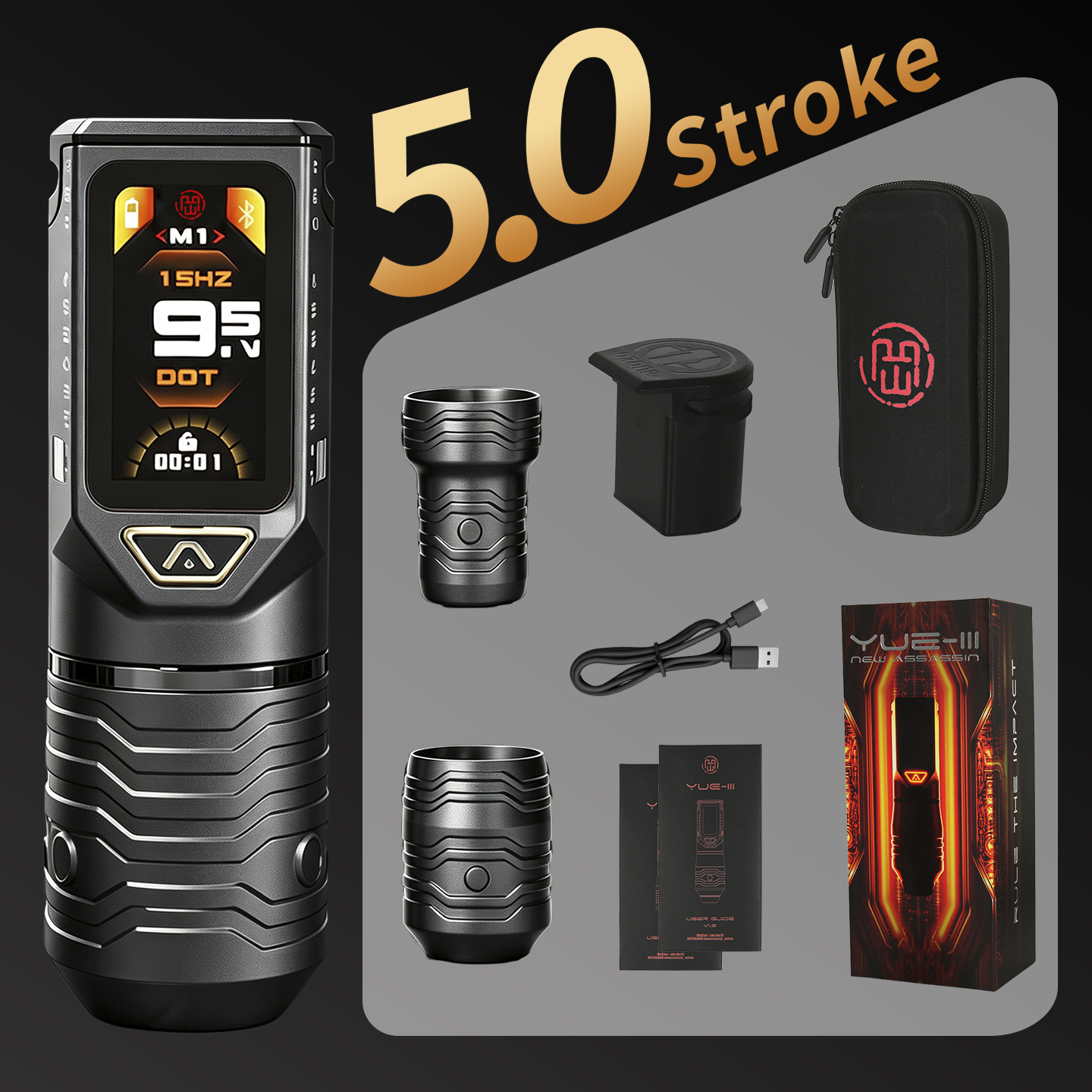 New generation YUE III long-stroke wireless tattoo pen