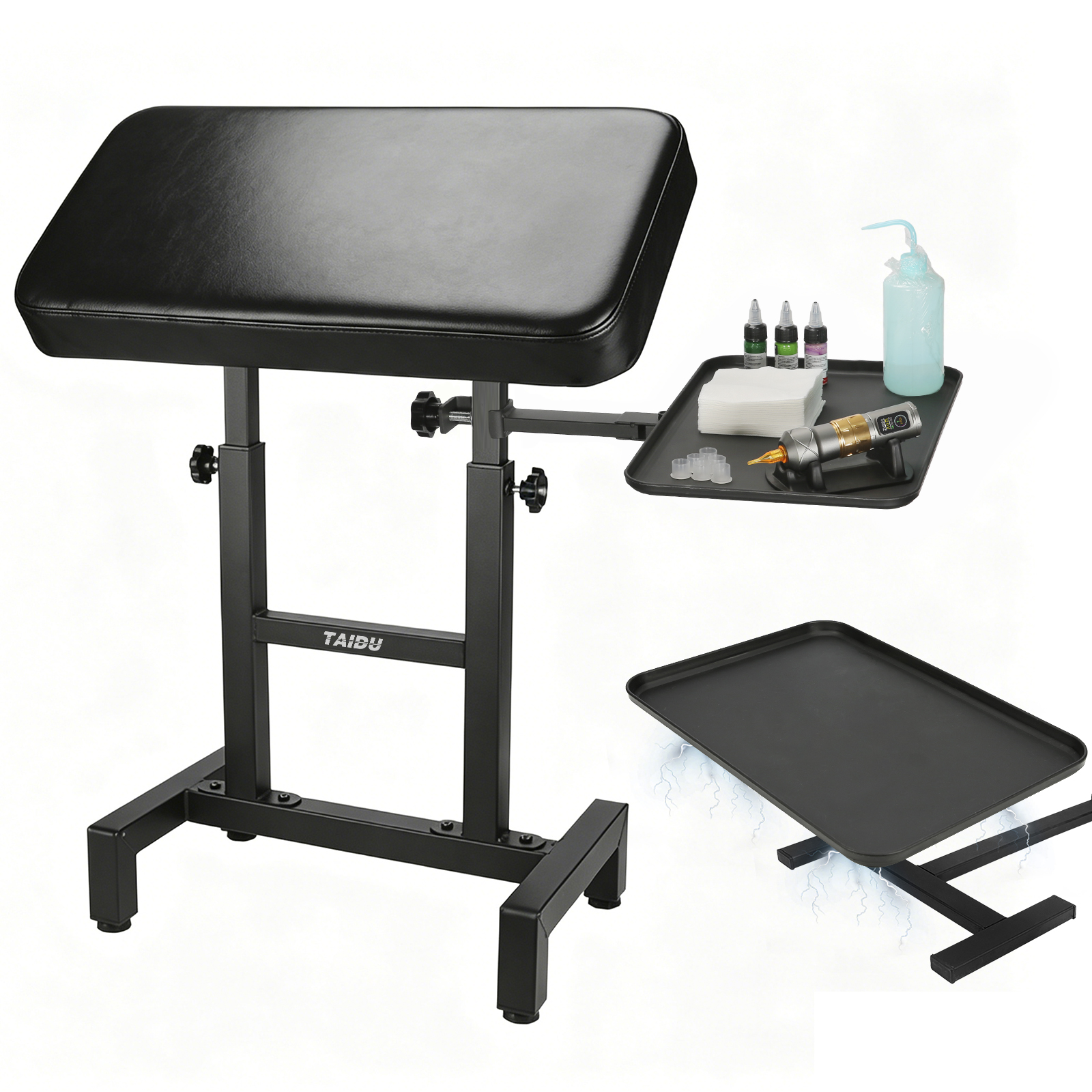 TAIDU Heavy-Duty Tattoo Hand Rest Stand – Thicker Steel Bracket Armrest 