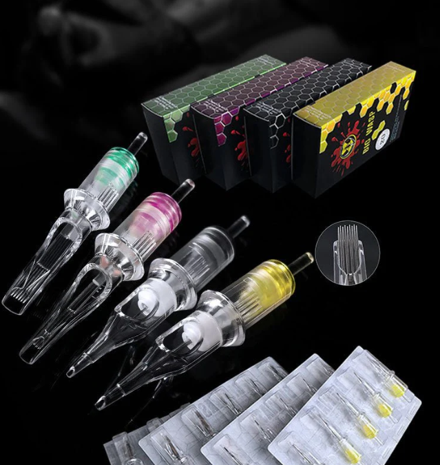 BIG WASP Cartridges Transparent & Textured Needles-Round Liner