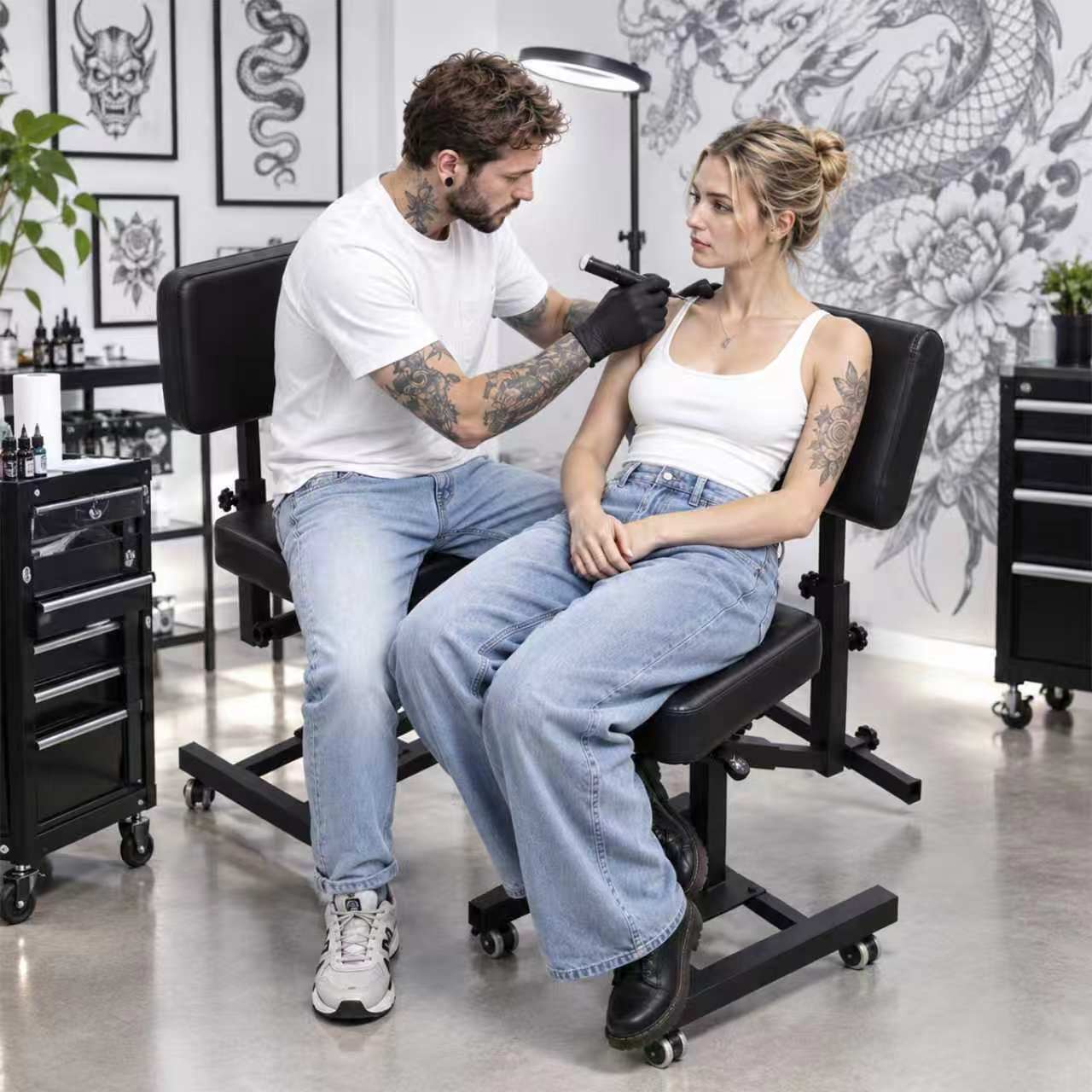 TAIDU 4th Gen Plus Multifunctional Tattoo Chair with Backrest