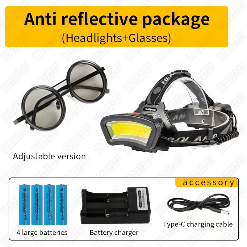 TAIDU Tattoo Work Polarized Headlamp & Magic Glasses Anti-Glare Kit