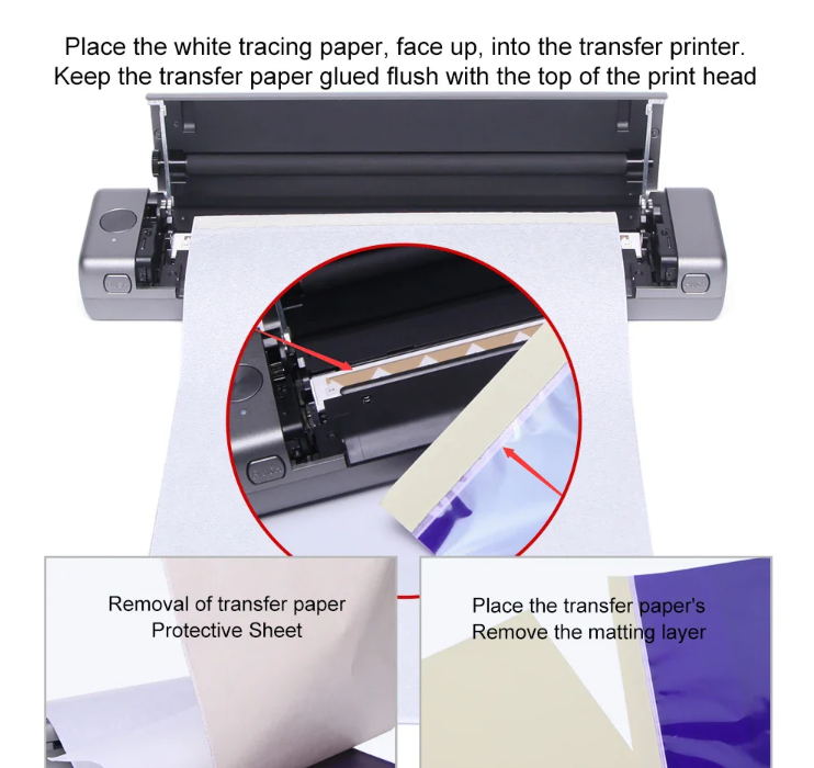 T08FS High Quality Wireless Tattoo Transfer Stencil Printer - Can Print Shades