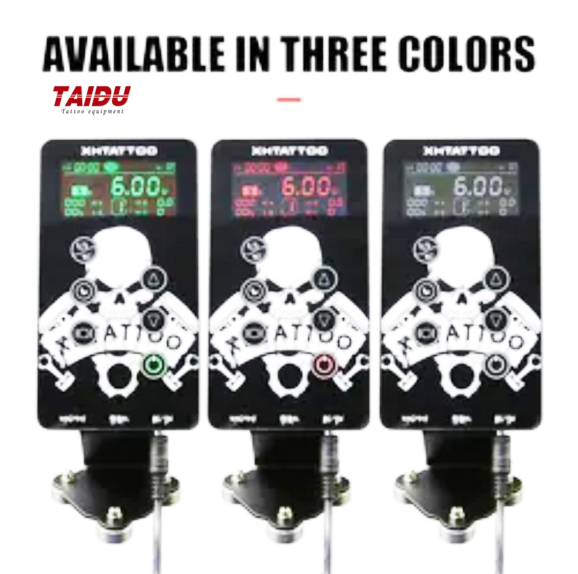 TAIDU Tattoo LCD Power Transformer Available In Three Colors
