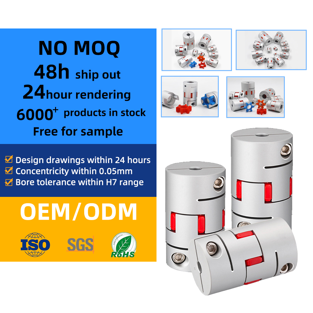Aluminium Plum Flexible Jaw Shaft Coupling Motor Connector Flexible Coupler CNC servo motor