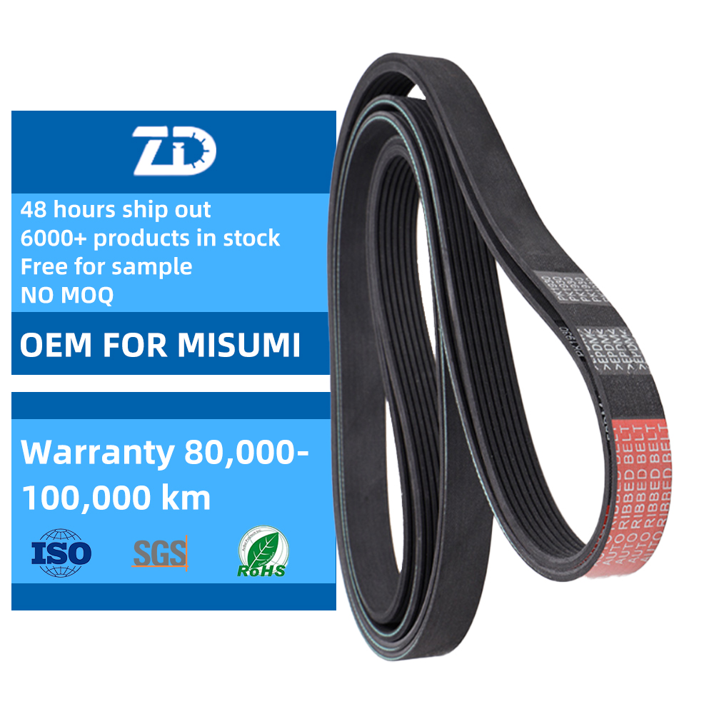 Best Selling Automotive alternator Pk Belt 6PK 7PK 8PK 6pk1625 EPDM Rubber V Ribbed Pk Drive Belt for Car-ZHENDE