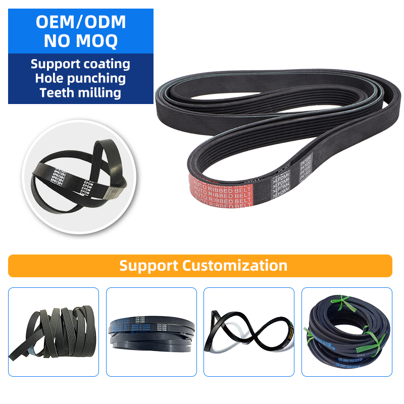 High quality automotive fan belt poly v ribbed belt PJ PK PL for car engine part