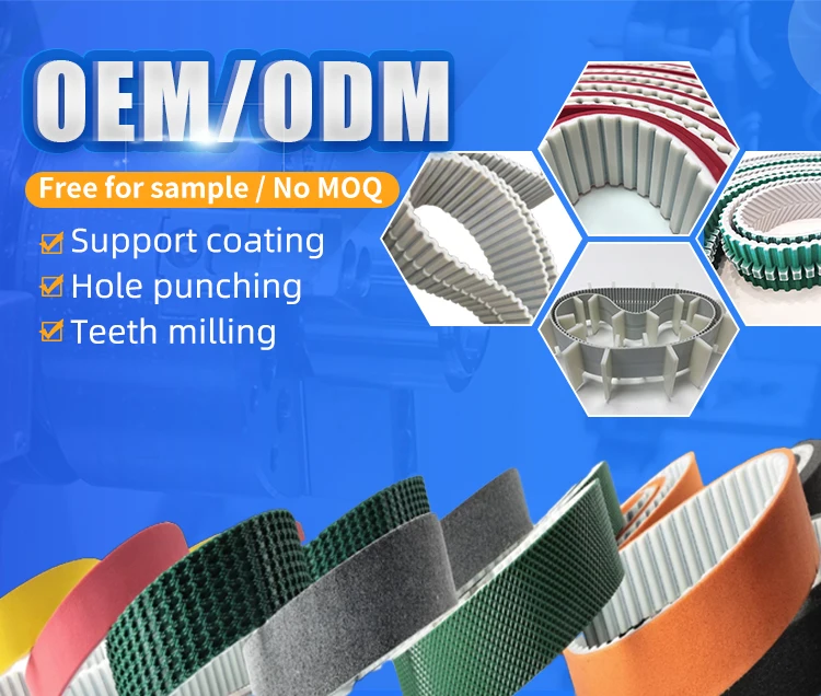 PU ATN10  ATN20 pu timing belt with nut Synchronous Belt with special process Polyurethane Timing Belts