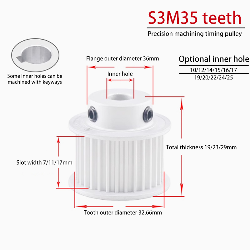 s3m-35-Teeth-timing-pulley-7-width-inner-bore-5-16-instrumentation-applications-htpa35s3m060-bf