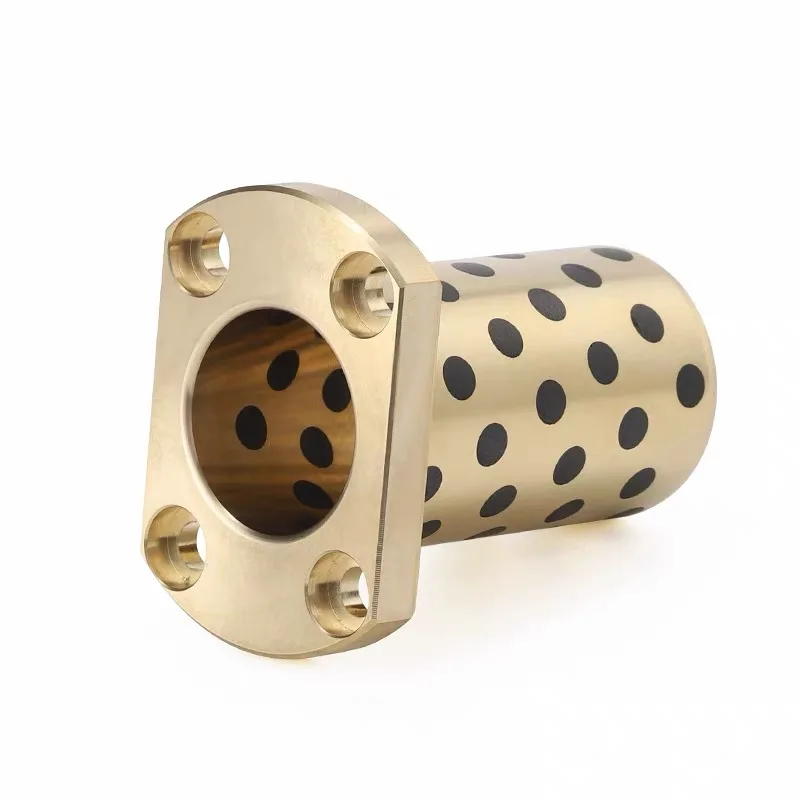 Custom Machined Metal Sleeve Aluminum Stainless Steel Sleeve Bushing Threaded Copper Bronze Brass BushingsBearing Oil free-ZHENDE