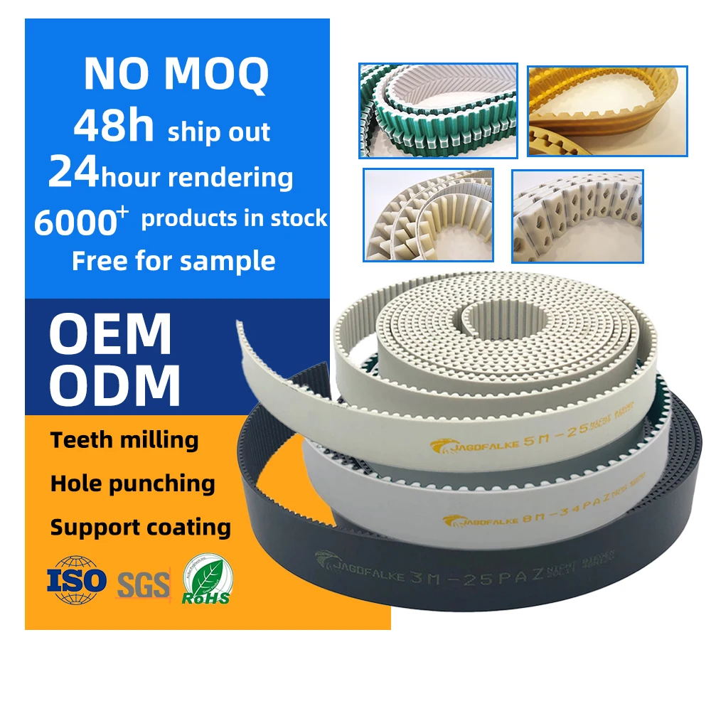 AT3 AT10 AT5 AT20 close TPU NFTcoated  mold industrial transmission synchronous PU double side teeth tooth timing belt supplier-ZHENDE