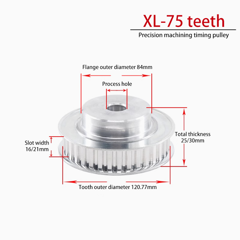 Wholesale XL Aluminum Timing Pulley XL 75 Teeth Width 11mm Pitch 5.08mm