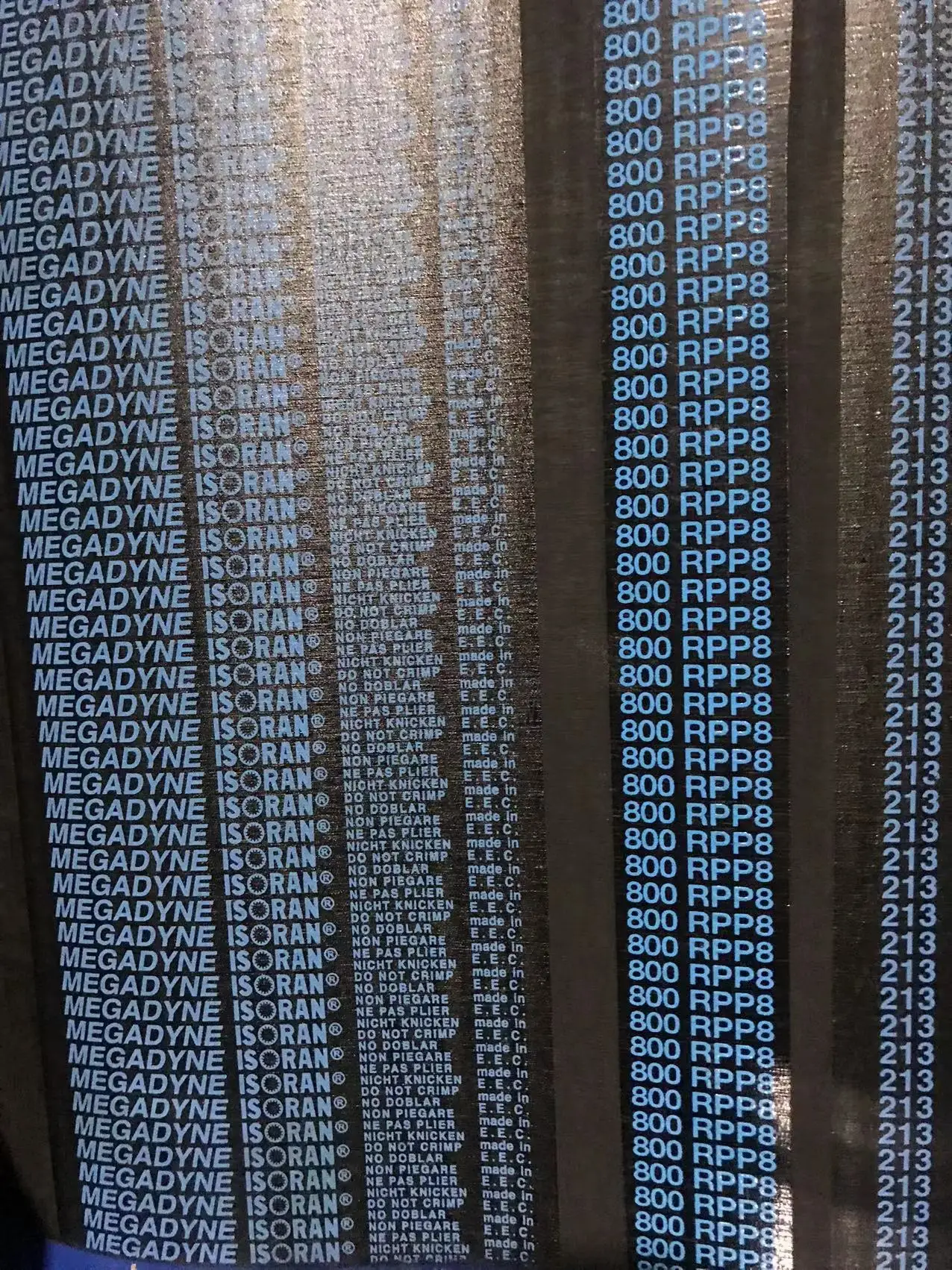 Quality Pu timing belt Megadyne Pu sleeve belt RPP14M-ZHENDE