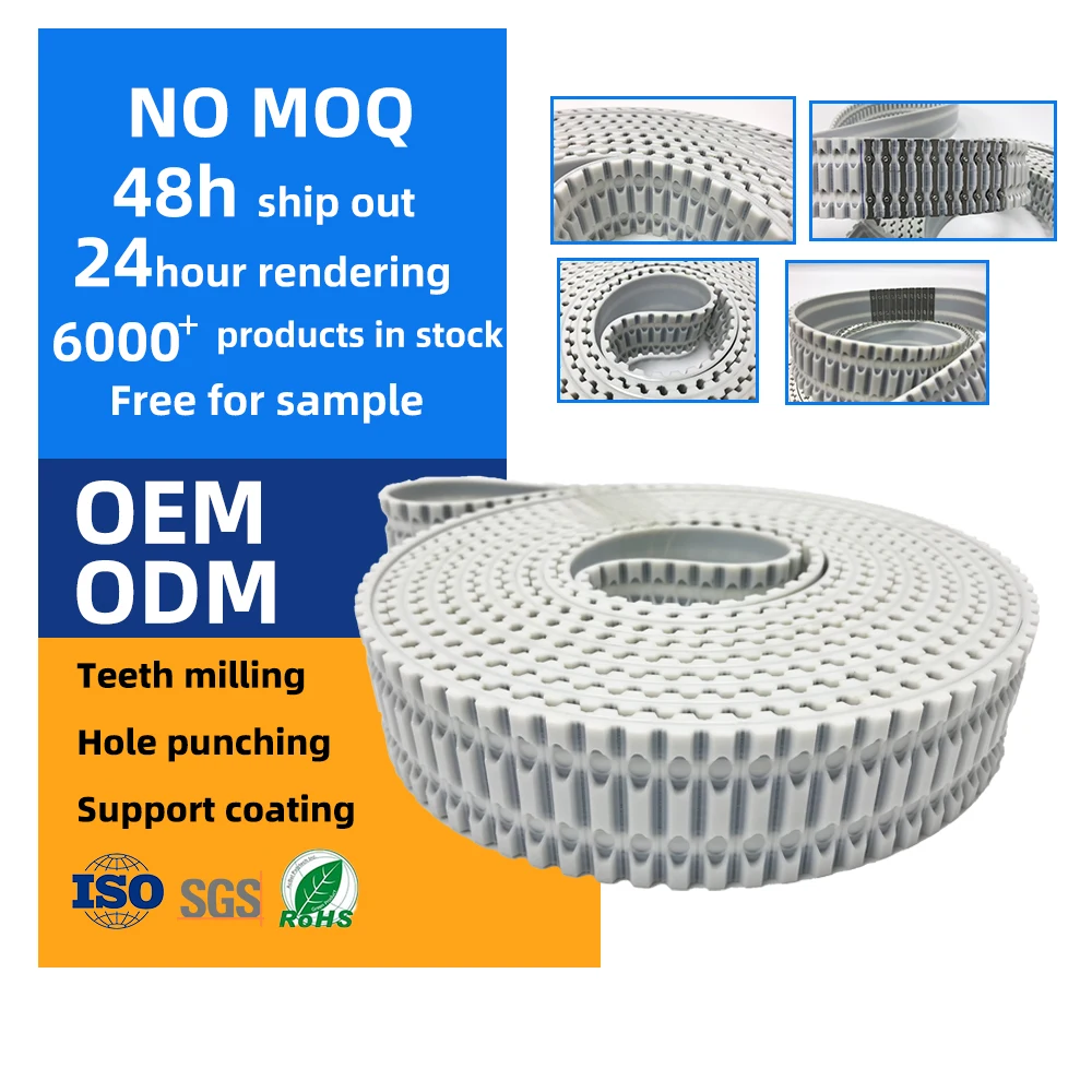 ATN10 20 Jointed Endless Seamless steel wire guide screws Metal strips Artificial Teeth PU Special Processing synchronous belt-ZHENDE