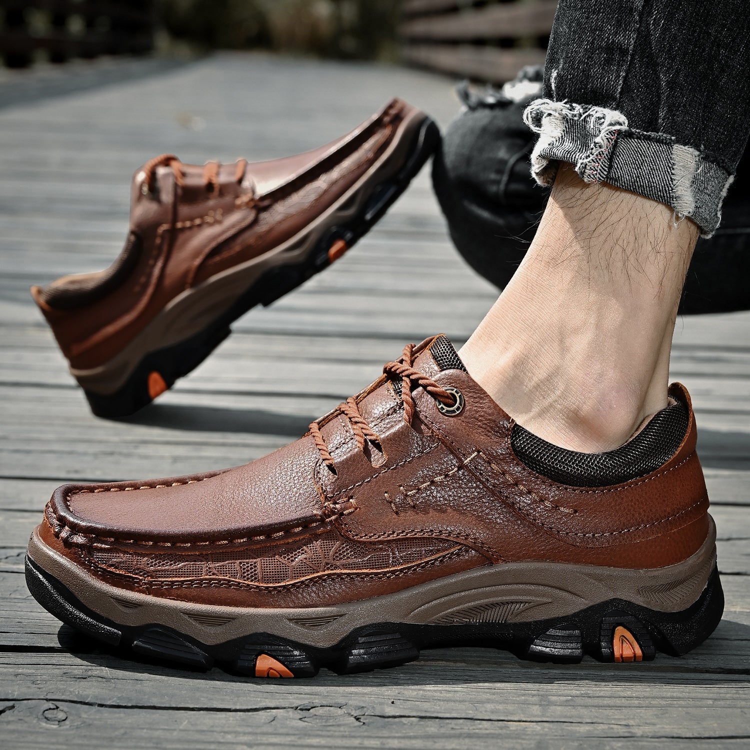 transition with orthopedic and extremely comfortable sole with laces