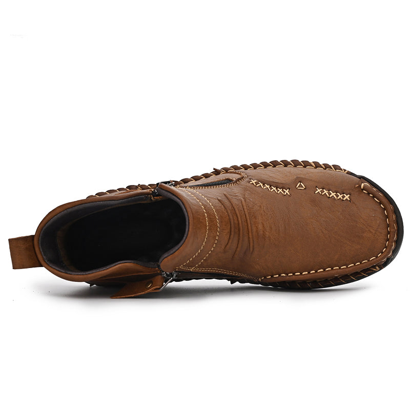 Men's Soft And Breathable Zipper Outdoor Tooling Boots V2