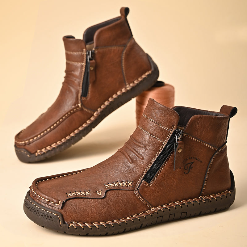 Men's Soft And Breathable Zipper Outdoor Tooling Boots V2