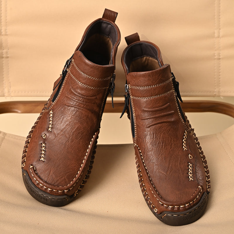 Men's Soft And Breathable Zipper Outdoor Tooling Boots V2