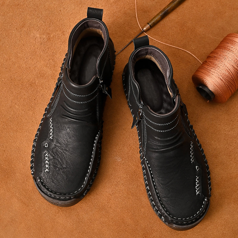 Men's Soft And Breathable Zipper Outdoor Tooling Boots V2