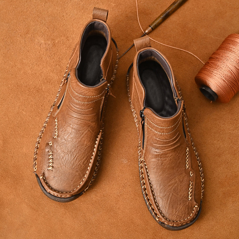 Men's Soft And Breathable Zipper Outdoor Tooling Boots V2