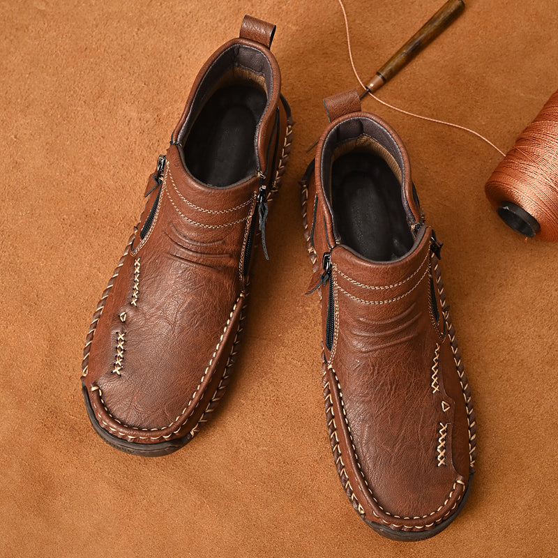 Men's Soft And Breathable Zipper Outdoor Tooling Boots V2