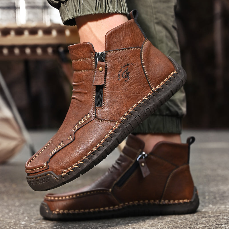 Men's Soft And Breathable Zipper Outdoor Tooling Boots V2