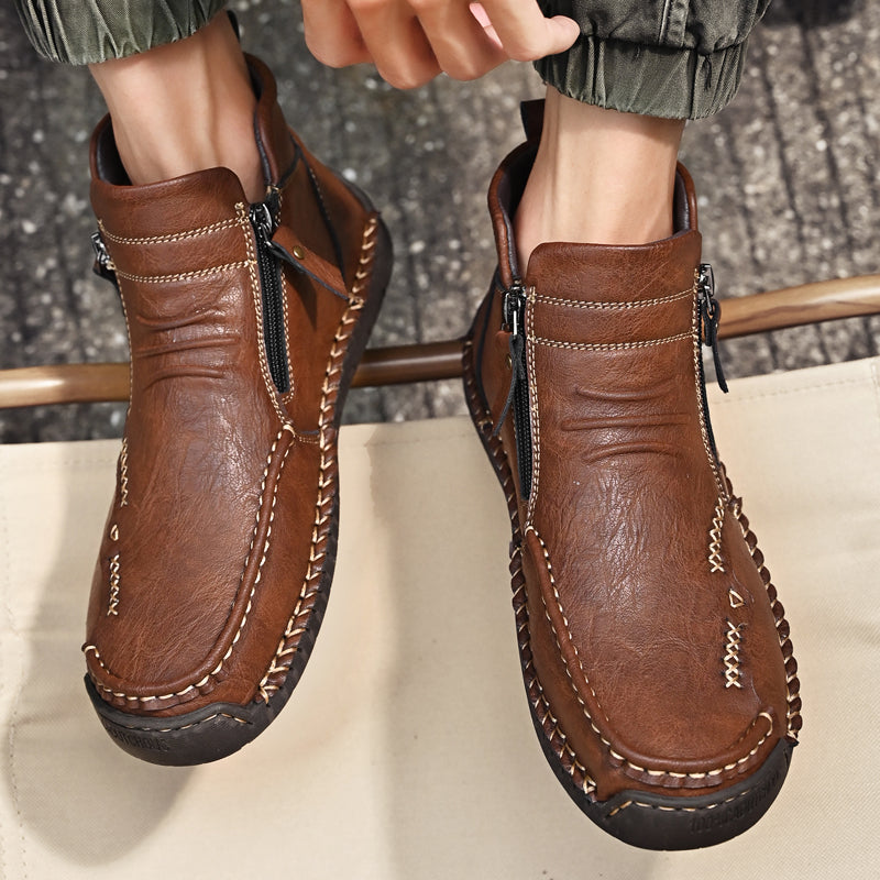 Men's Soft And Breathable Zipper Outdoor Tooling Boots V2