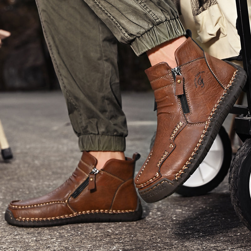 Men's Soft And Breathable Zipper Outdoor Tooling Boots V2