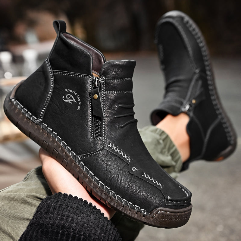 Men's Soft And Breathable Zipper Outdoor Tooling Boots V2