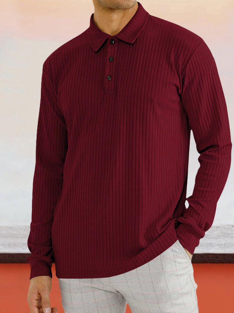 Stretchy Pit-striped Polo Shirt