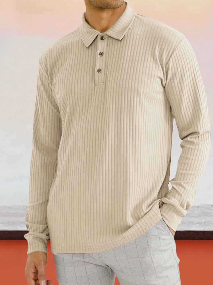 Stretchy Pit-striped Polo Shirt