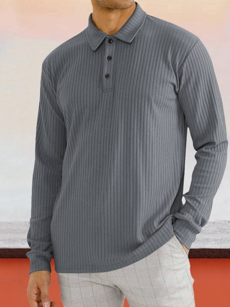 Stretchy Pit-striped Polo Shirt