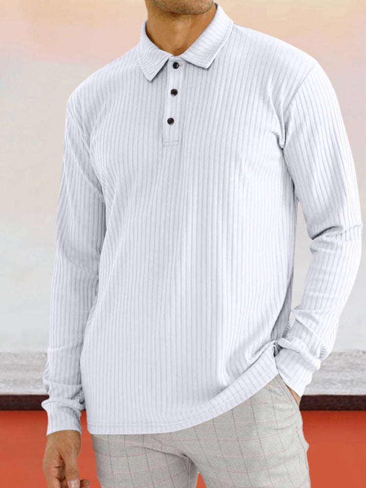 Stretchy Pit-striped Polo Shirt