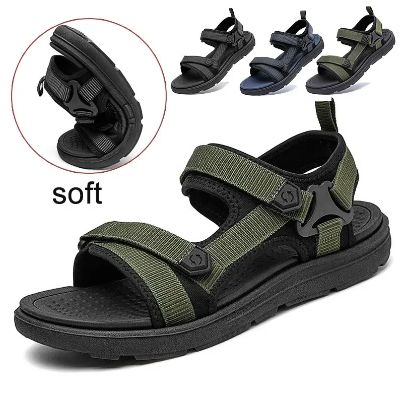 Vanmie Sandal Men Sandals for Men Leisure Beach Sandals Male Summer Shoes Lightweight Outdoor Casual Shoes