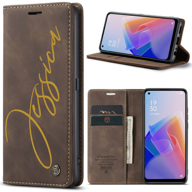 Personalised Monogram Card Holder Magnetic Wallet Phone Case | OFCase119