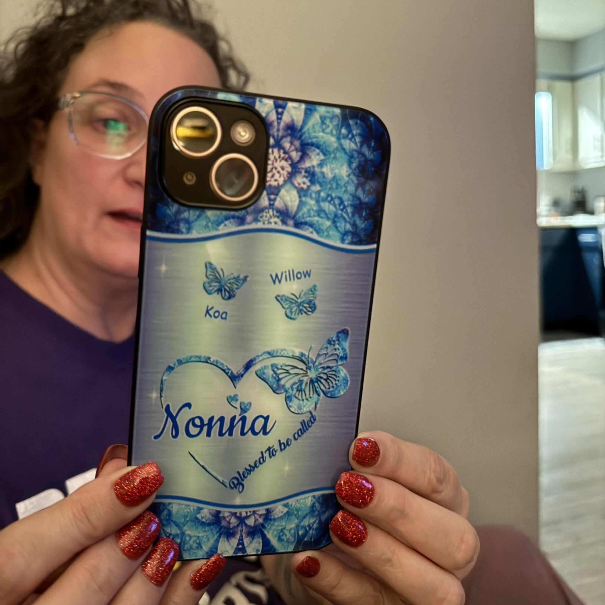 Personalized Butterflies Blessed to be called Nana Mama Phone Cover Case | OFCase107