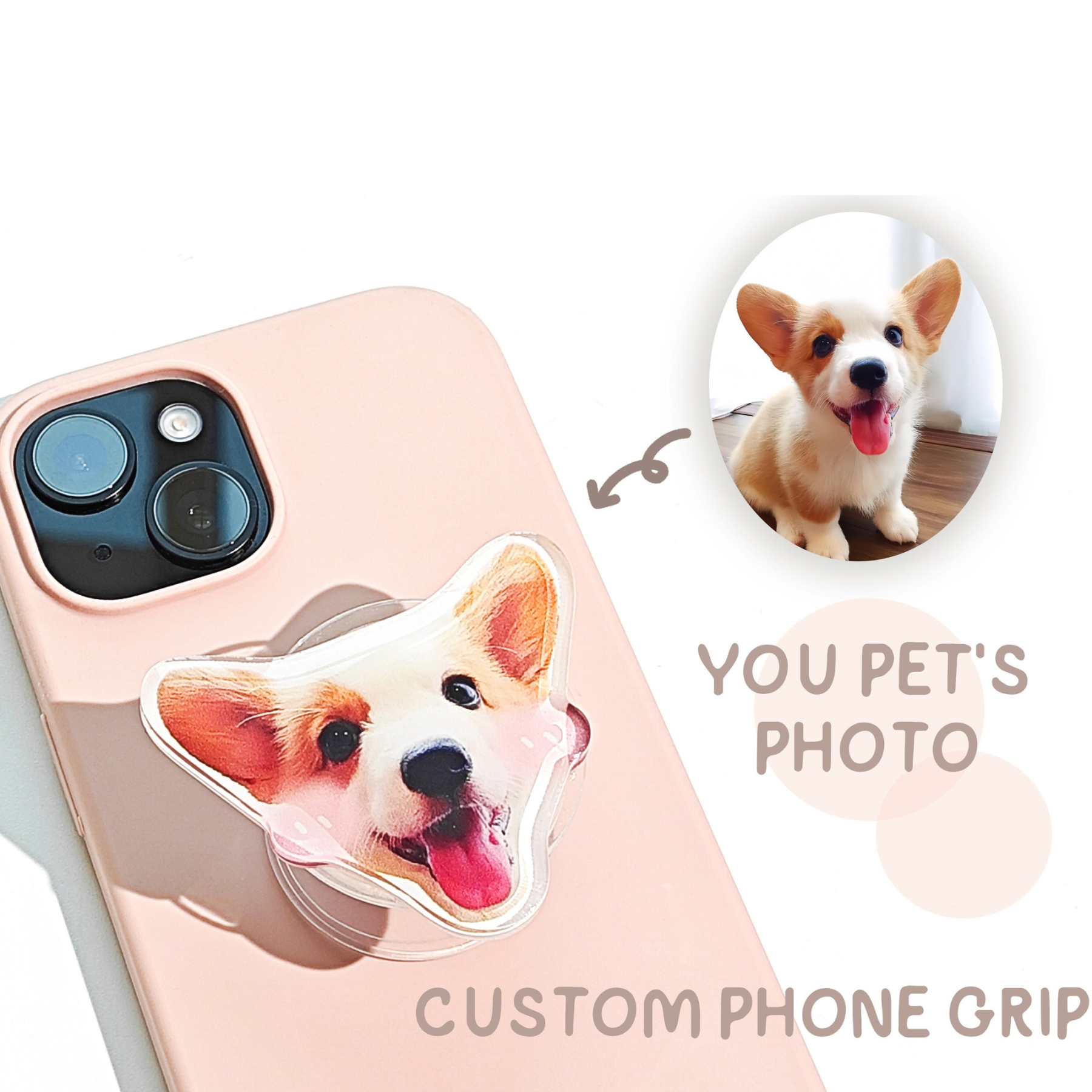 Personalized Cute Profile Photo Phone Grip | OFStand04