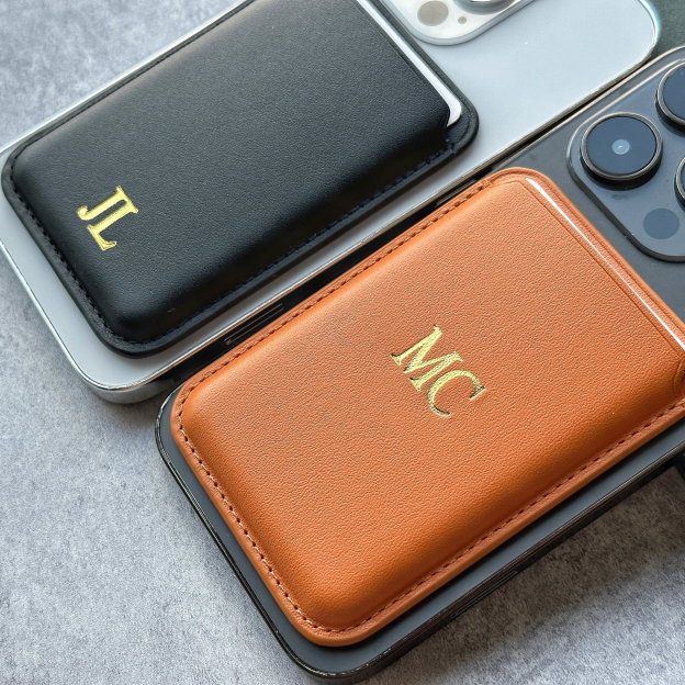 Personalized Leather Magnetic Card Holder for Phone | OFBag03